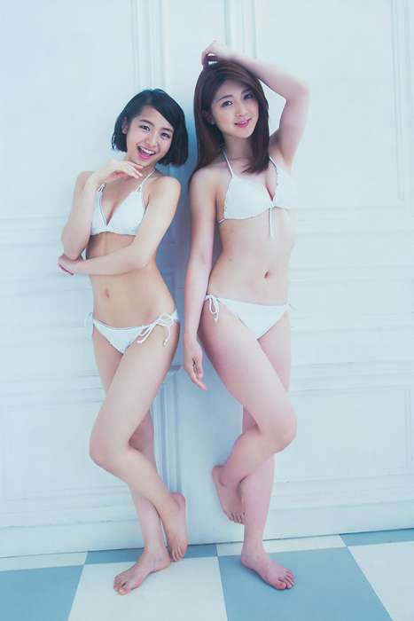 [young magazine性感写真杂志]ID0079 2015.06 No.30 浜崎香帆 森咲樹 [8P4M]